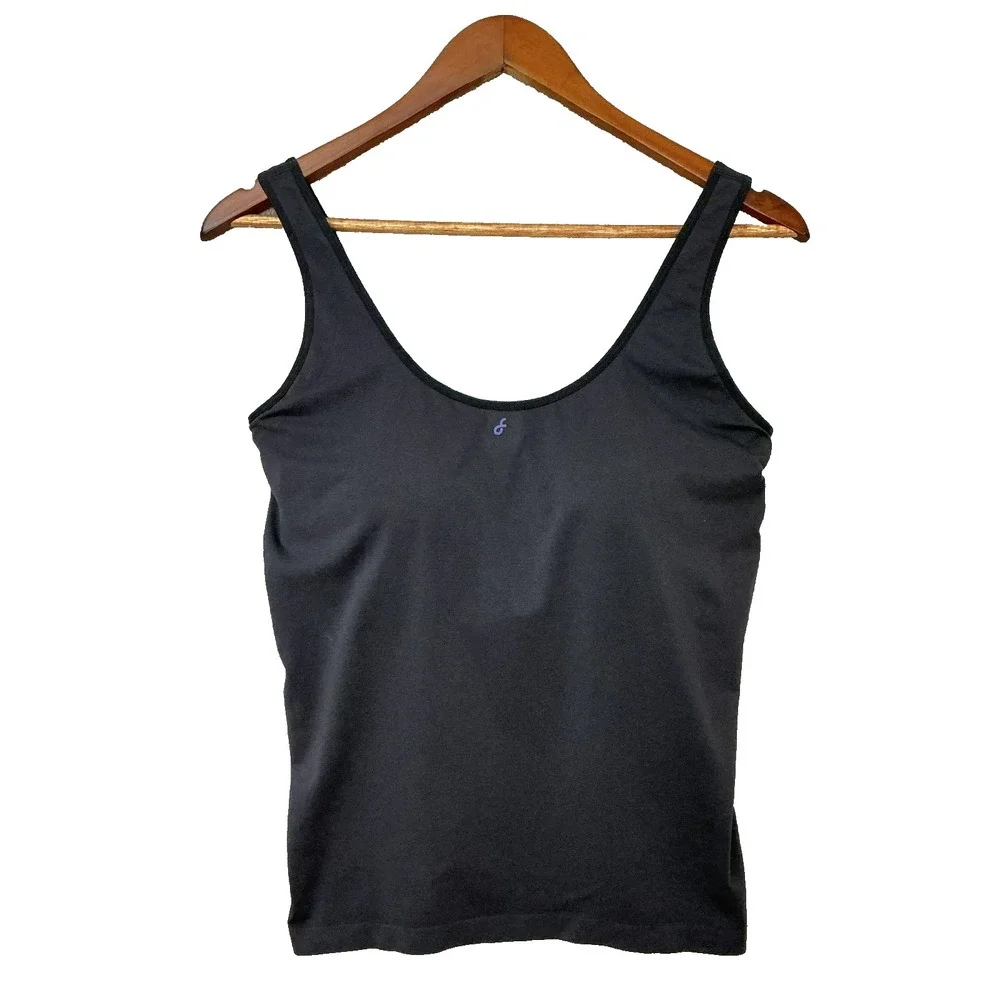 Fanka FirmFlit Seamless Bra Tank Size XL Black Slimming Athleisure Minimalist